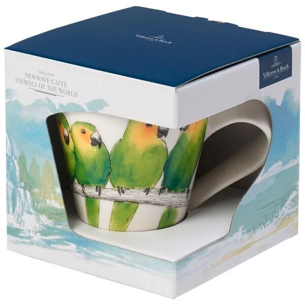 Villeroy & Boch Becher Mit Henkel 0,3 L NewWave Caffè Braunwangensittich 4 Villeroy & Boch Becher Mit Henkel 0,3 L NewWave Caffè Braunwangensittich – Bild 2