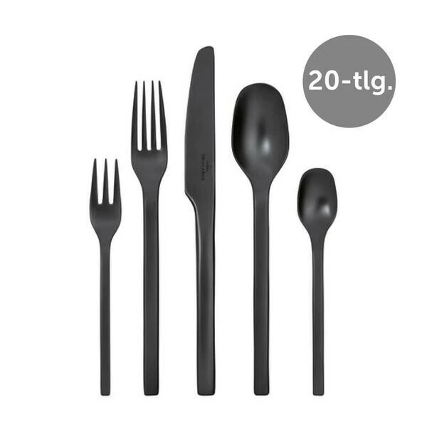 Villeroy & Boch Tafelbesteck 20-tlg. Manufacture Rock Schwarz 3 Villeroy & Boch Tafelbesteck 20-tlg. Manufacture Rock Schwarz
