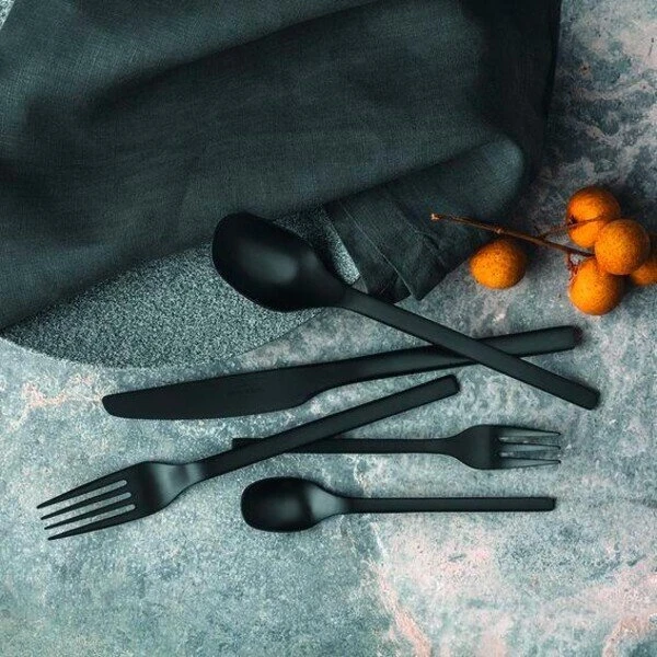 Villeroy & Boch Tafelbesteck 20-tlg. Manufacture Rock Schwarz 4 Villeroy & Boch Tafelbesteck 20-tlg. Manufacture Rock Schwarz – Bild 2