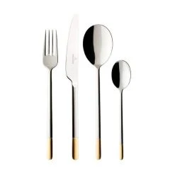 Villeroy & Boch Tafelbesteck 24-tlg. Ella Teilvergoldet